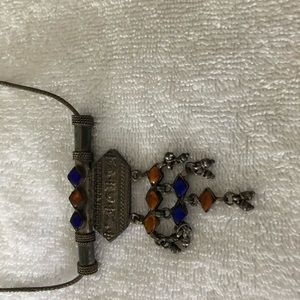 Black metal antique necklace